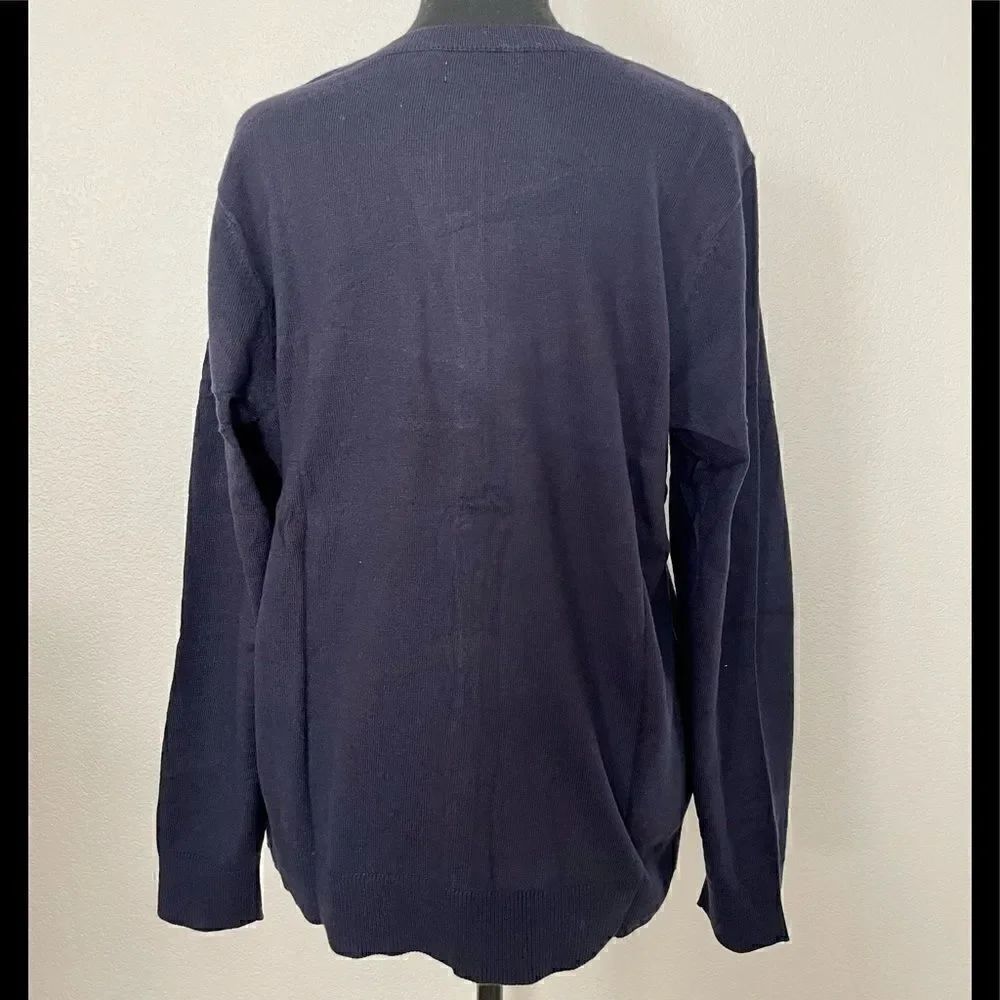 NWT Classic Ribbed Button-Front Cardigan - Picture 5 of 6